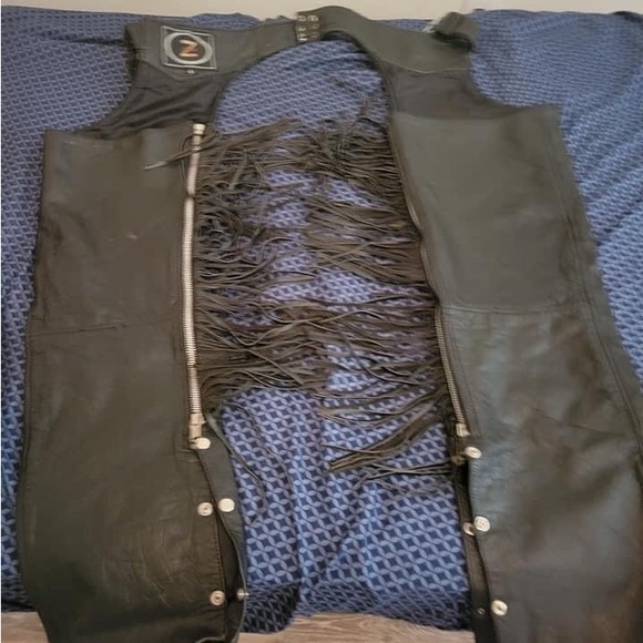 Zoe leather fringe riding chaps - Picture 1 of 3